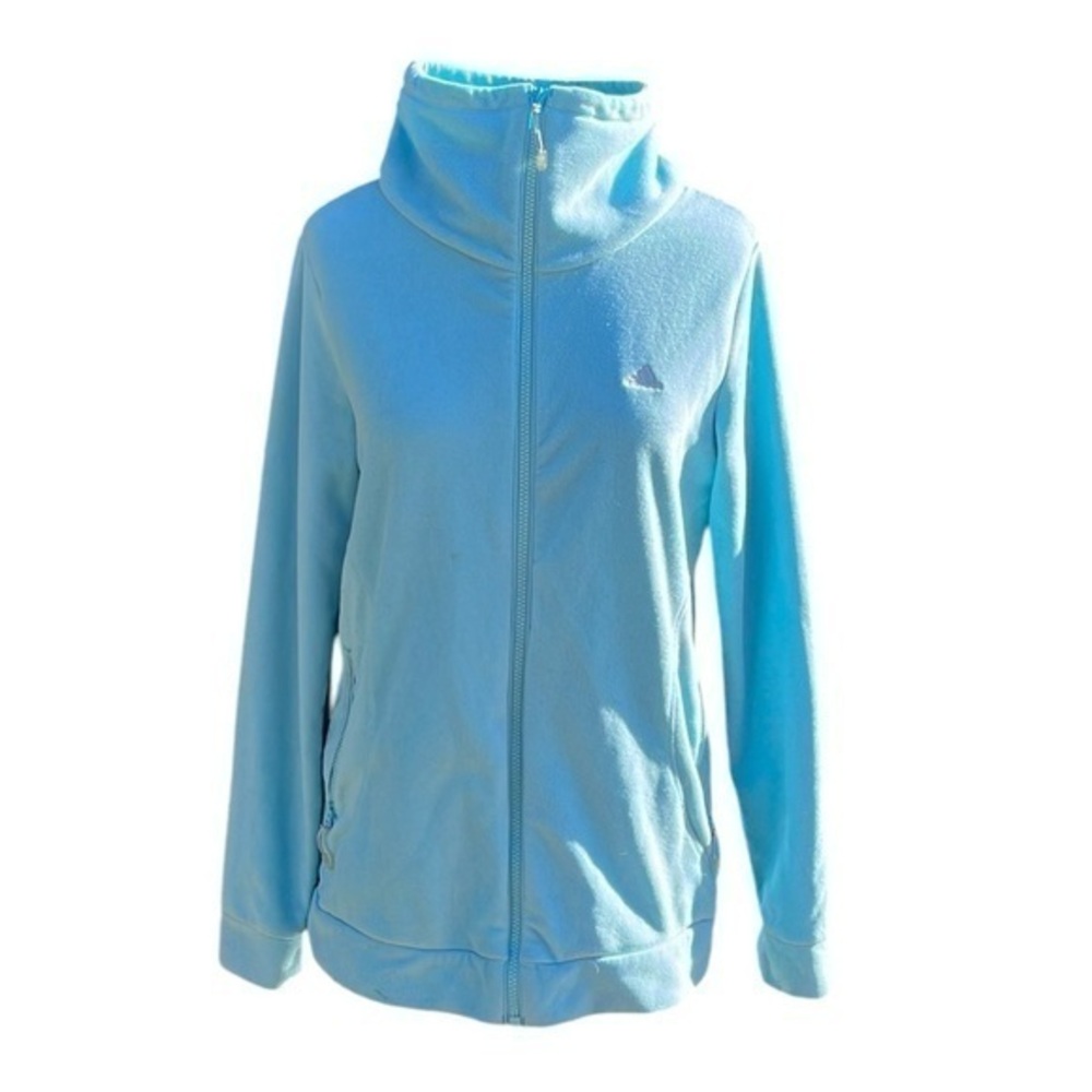 Adidas full zip fleece jacket lightweight but warm women’s size medium